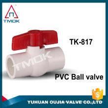 systerms plásticos válvula de esfera verdadeira compacta da união do PVC do plástico da válvula de esfera do pvc de 150 psi para a fonte de água com ISO9001